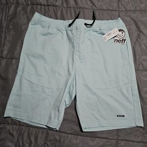 Neff Twill Shorts Men's Size L Drawstring Mint